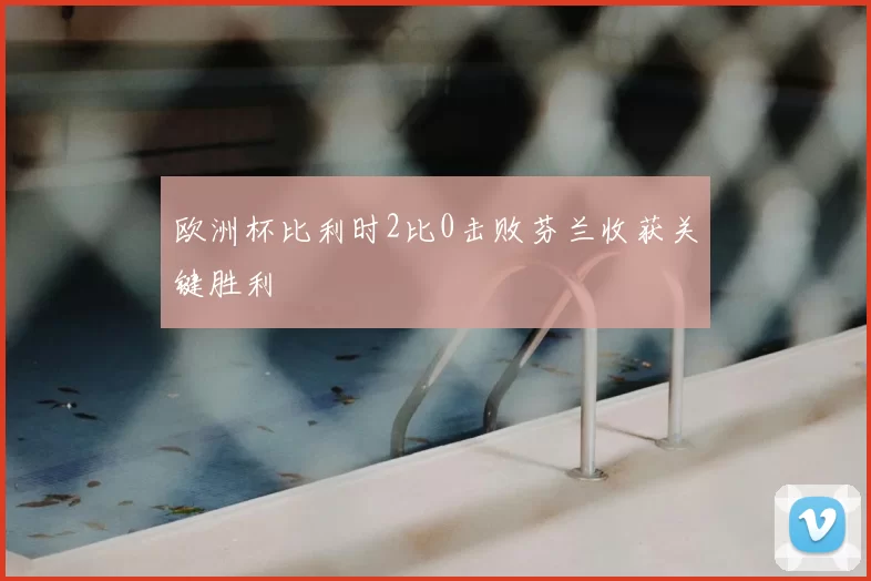 欧洲杯比利时2比0击败芬兰收获关键胜利